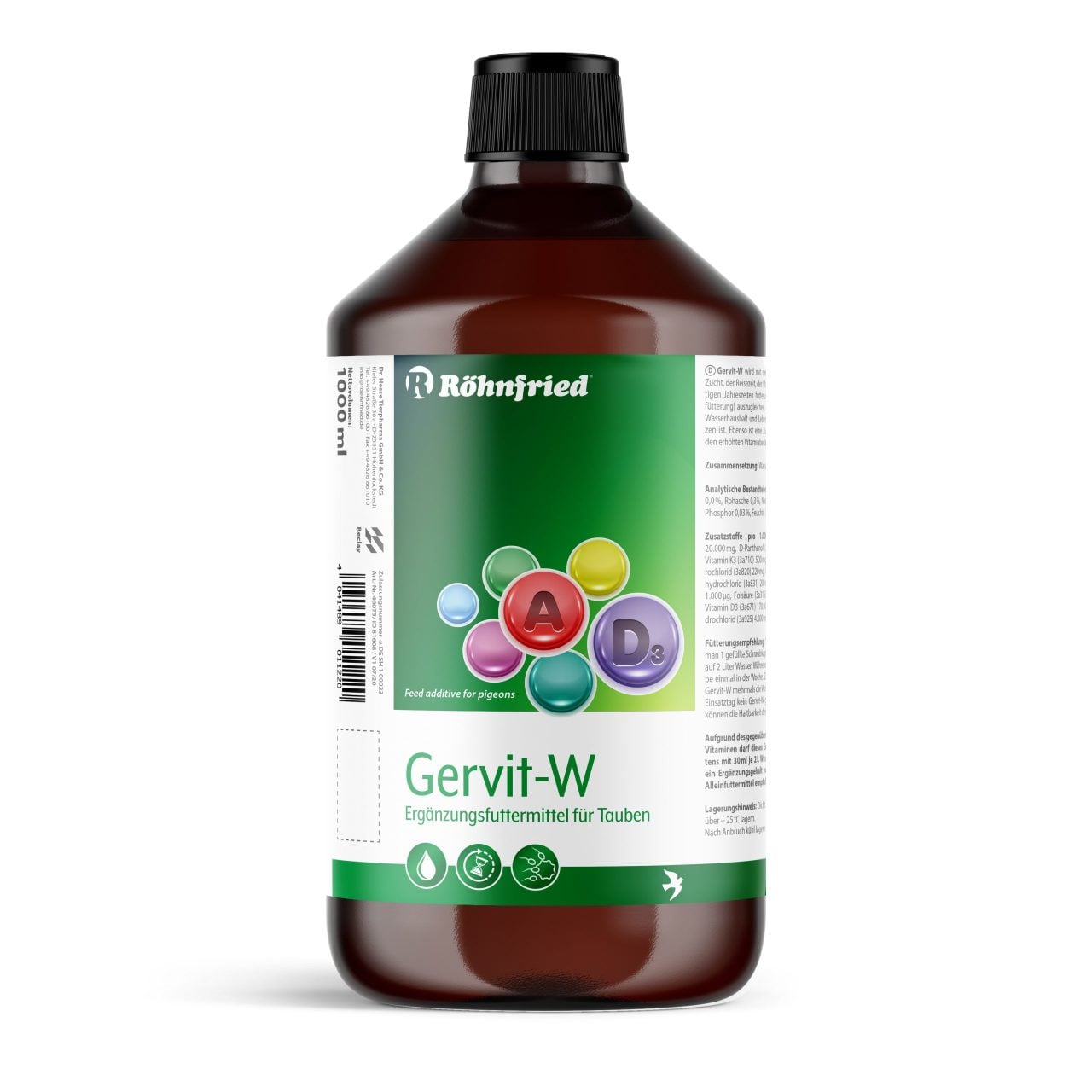 Röhnfried Gervit-W MultiVitamin Takviyesi 1 Litre