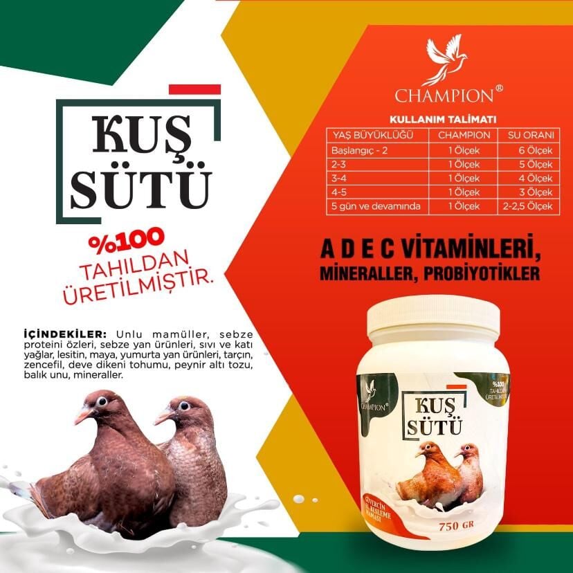 Kuş sütü güvercin el besleme maması 750 G