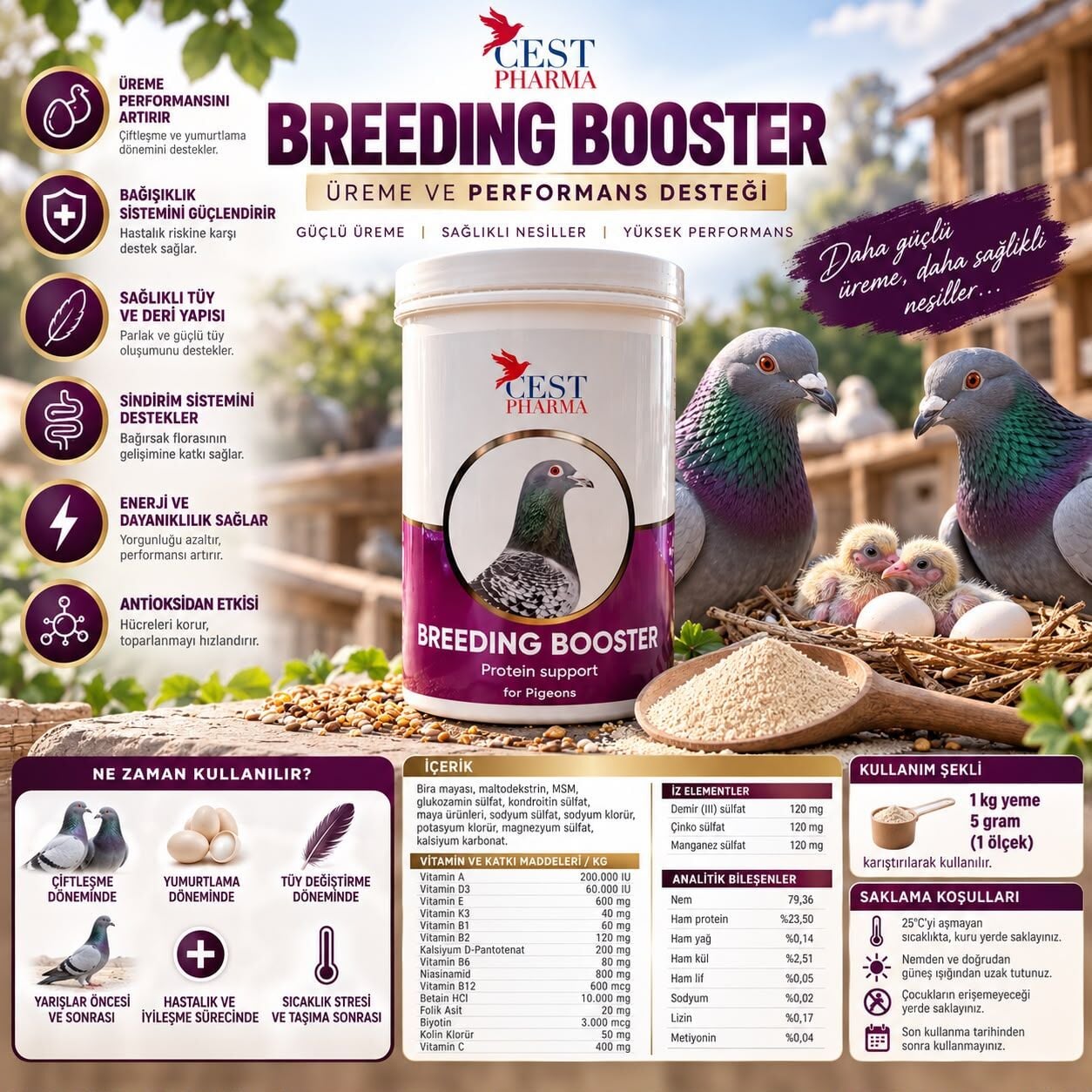 Cest Pharma Breeding Booster Üreme Desteği  600 g
